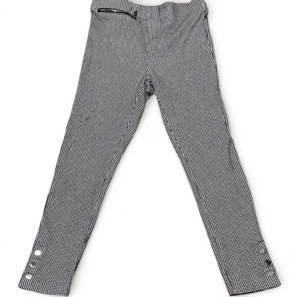 Ellen Tracy Houndstooth Patterned Skinny Cropped Pants